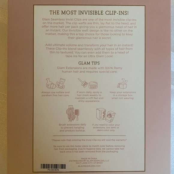 Glam Seamless Invisi Clip-in 22" Dark Brown - Picture 2 of 6